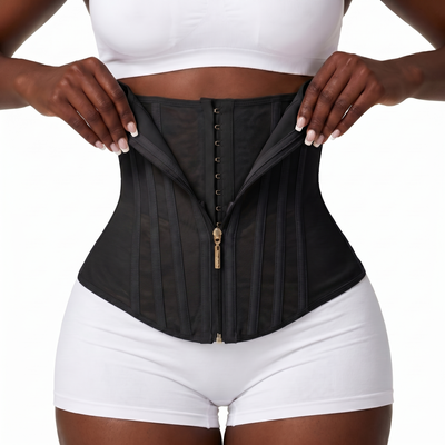 Hourglass Snatch Waist Trainer Corset — Double-Compression Sculpting Shaper